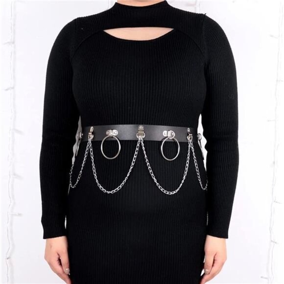 Waist Belt Fashion Harness Body Chest Belt With Chains - Lb-556-xxl